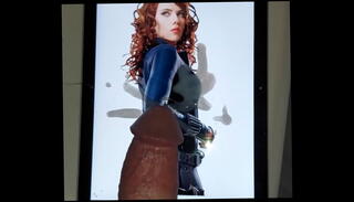 Video 1289252215: scarlett johansson, facial cumshot, facial celebrity, redhead facial, black facial, jerking