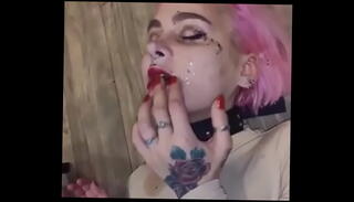 Video 1366038865: lesbian spit fetish, slave humilation, lesbian mistress, dirty lesbian, whore mistress