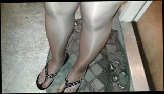 Video 1221217401: pantyhose feet tease, shemale pantyhose, pantyhose thong