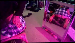 Video 1299193665: big booty shemale solo, skinny shemale solo, big booty fetish, big booty tranny ass, sexy booty shorts, skirt booty