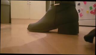 Video 836696604: blonde fetish babe, fetish blonde teen, feet crush, slow foot, boots feet, bare feet, foot play