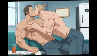 Video 1658251183: cartoon anime gay, gay kissing compilation