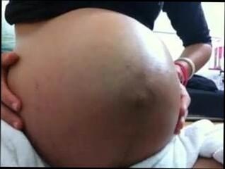 Video 286874301: latin pregnant belly, big pregnant belly, straight latin