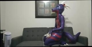 Video 1506953204: fetish gay solo, inflatable latex, solo male toy