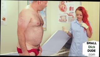 Video 1586168554: femdom handjob, femdom babes, femdom nurses, tattooed femdom, femdom head, jerking dudes dick, small dick dude, red head babe, redhead dude