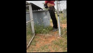 Video 1624786533: pissing peeing fetish, solo pee fetish, pee desperation pissing, pee pissing outdoor, solo male piss, amateur public piss, very pissed, pissing outside, pissing close, dumpster
