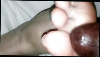 Video 838570801: gf foot job, foot job cumshot, foot job rub, slow foot job, gf big cock, big cock straight, latin gf