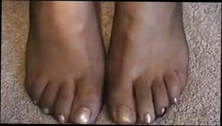 Video 1551336401: pantyhose feet foot, ebony pantyhose feet, straight foot, lingerie pantyhose