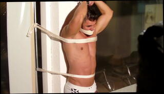 Video 1618597105: tie bound gagged, bondage gagged, bdsm gag, gagging moaning, gagged struggles, men gagging, guy gagging, gag man, muscle bound