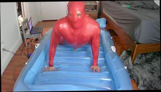 Video 1664503095: inflatable latex, latex oil, cum inflation, fucking inflatable, catsuit fuck, cum bukkake