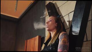 Video 1653905513: minnie manga, smoking fetish solo, blonde solo model, blonde pornstar solo, blonde tattoo model, boots fetish, fetish female, mistress