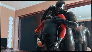 Video 1656604633: latex bdsm fetish, latex domination, bdsm fetish plays, gay muscle domination, dominating kissing, latex amateur