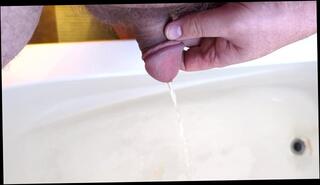 Video 1623393893: pissing peeing, solo male piss, penis pissing, amateur pee, bathtub pee, piss bath, bathroom pee