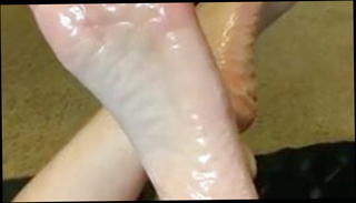 Video 1566570881: oiled feet foot, oiled feet soles, feet straight, mature feet soles