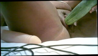 Video 1590232785: homemade femdom, femdom pussy, solo fuck, cucumber solo, homemade shaved