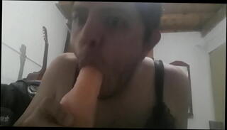 Video 1654354385: dildo deep throat sucking, deep throat dildo blowjob, shemale sucks dildo, big tits sucking dildo