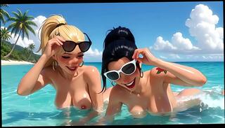 Video 1664216335: 3d anime, 3d toons, nude beach
