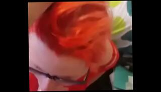 Video 1066575165: sloppy deep throat blowjob, pierced deep throat, tattooed pierced redhead