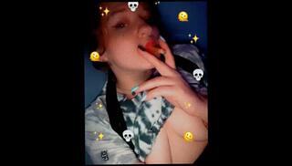 Video 1612049753: amateur solo female, smoking solo, redhead solo, smoking masturbation