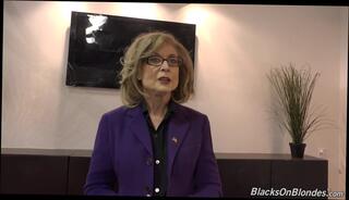 Video 1401084004: nina hartley, mature interracial threesome, blonde mature threesome, blonde threesome hd, stockings threesome, two black dicks, dick times