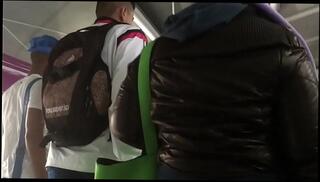Video 460110245: puffy girl, girl nylon, candid nylon, brown nylon, street girl