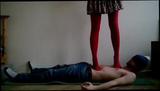 Video 1091884404: foot fetish, domination trample, stockings domination