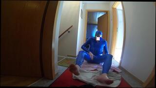 Video 1506183603: latex catsuit bondage, latex fetish bondage, solo fetish play, solo male pov, amateur webcam solo, behind pov
