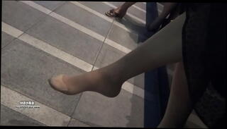 Video 1476479325: nylon feet pantyhose, candid nylon feet, nylon pantyhose legs, nylon shoeplay, asian nylon feet, woman pantyhose, women nylon, woman playing