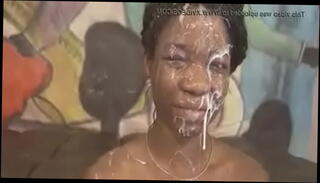 Video 1126472945: ebony banged, facial cumshot, spit facial