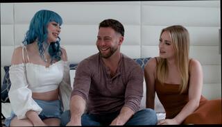 Video 1608292494: seth gamble, big cock threesome, big ass threesome, threesome cumshot, casting threesome, blonde threesome, threesome hd, hot girl friend boy