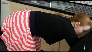 Video 483997425: downblouse voyeur, boobs downblouse, saggy boobs, saggy breasts, saggy redhead, pale boobs, skin boobs, boobs kitchen