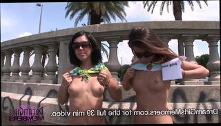 Video 996055045: nudity naked, flashing public nudity, public nudity outdoor, naked pierced, pierced brunette