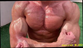 Video 1364483375: muscle worship nipple play, worships big, ripped muscle, ripped guy
