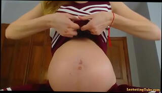 Video 1626012615: big pregnant belly, semen
