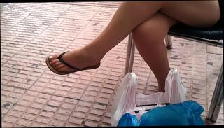 Video 125834604: foot fetish hd, candid flip flop