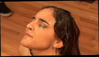 Video 6628335: liliana moreno, bukkake cumshot facial, brunette bukkake