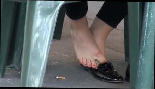 Video 835931304: foot fetish masturbation, barefoot shoeplay, public foot fetish, candid shoeplay