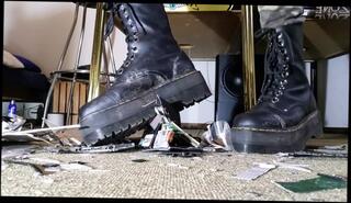 Video 1442125803: solo female feet, feet fetish, amateur solo female, crush fetish boots