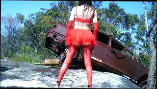 Video 1369928995: fetish crossdresser, shemale crossdresser, crossdresser lingerie, crossdresser outdoor, crossdresser red, crossdresser public