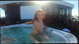 Video 1405757305: ginger lea, skinny model, model masturbating, closeup masturbation, model dancer, gorgeous model, pretty model, redhead model, model outdoors, jacuzzi masturbation, underwater masturbation