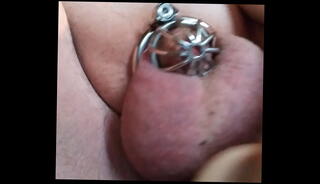 Video 963147475: cock chubby dildo, chubby gay dildo, cage dildo, closeup dildo, amateur dildo gay, precum closeup, takes dildo
