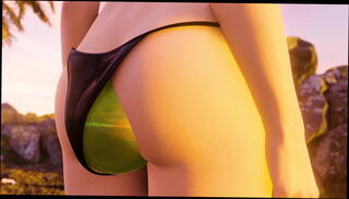 Video 1619221795: girl bubbly farts, bikini blows