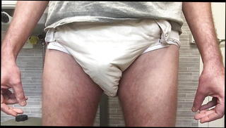 Video 1571264391: diaper pee, diaper cum, pee gay, kissing