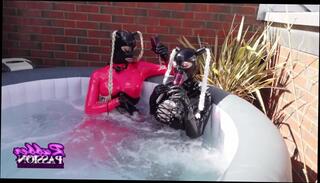 Video 1590131463: latex catsuit bondage, lesbian latex bondage, latex fetish lesbians, lesbian bdsm bondage, amateur lesbian bondage, latex solo, amateur solo female, latex lovers, lesbian lovers playing, hot lesbian lovers