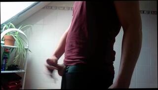 Video 1593548493: solo amateur masturbation, solo bathroom masturbation, solo male masturbation, german solo, jerking cock masturbation