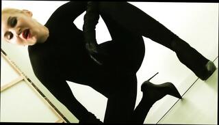 Video 1663149741: catsuit joi, catsuit fetish, fetish dirty talk, straight joi, catsuit high heels, leather catsuit, joi hd