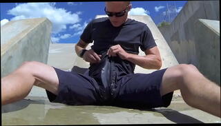 Video 1610483815: pee pissing outdoor, pissing watersports, piss cum inside, public piss cum, piss cumshot, short piss, piss wet, pissing black