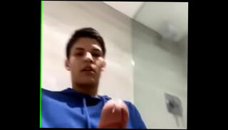 Video 1438752635: solo boy cum, boy solo cumshot, teen solo cum, young guy cum, bathroom cum