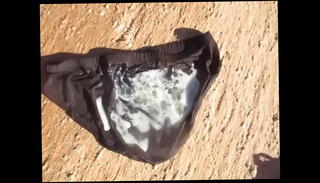Video 1590015005: cum bukkake, semen bukkake, bukkake play, outdoor bukkake, ejaculation semen, panty play cum, massive cum load, black panty cum