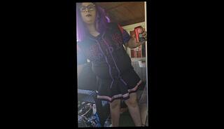 Video 1654047433: chubby bbw amateur, chubby amateur solo, smoking fetish solo, solo female bbw, chubby goth, solo female public